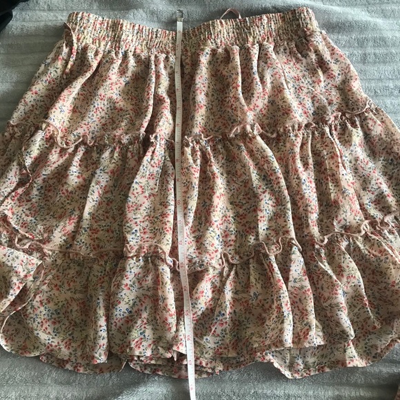 Pink boho rose floral print skirt nwt - Picture 6 of 7